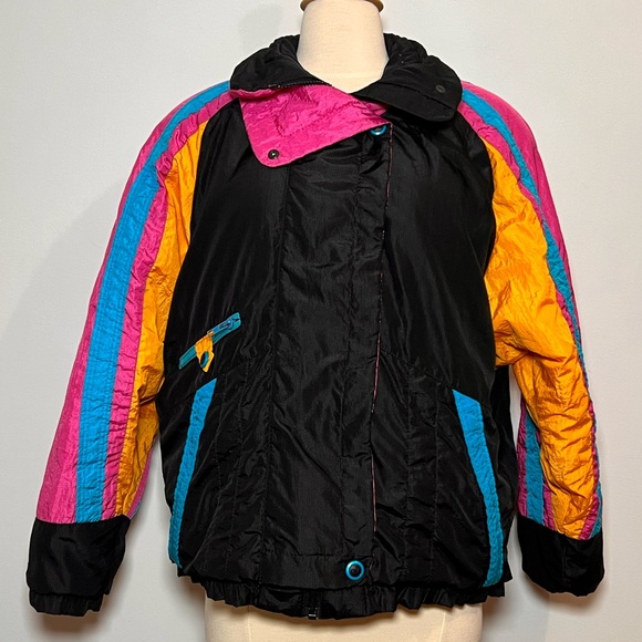 Sold 10/9 Roffe ‘Lotus’ Vintage Colorful Ski Jacket, Size 8 - Picture 3 of 14